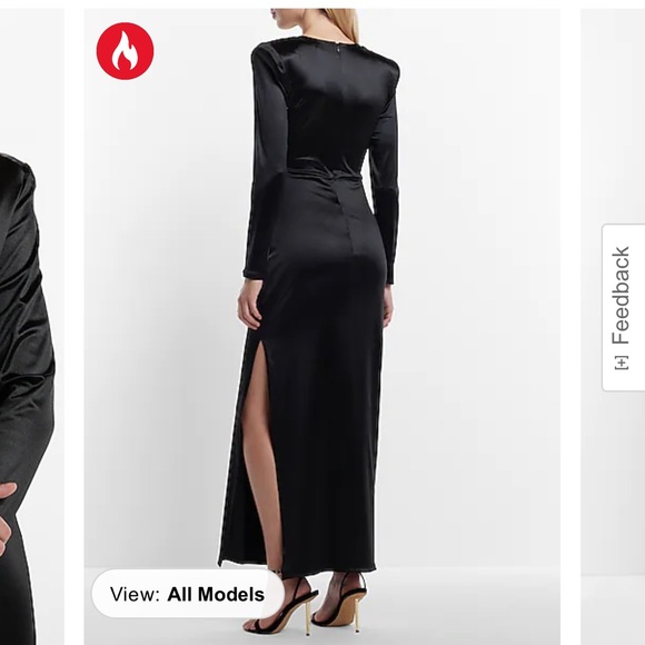 Satin Twist Front Maxi Dress - Picture 2 of 4